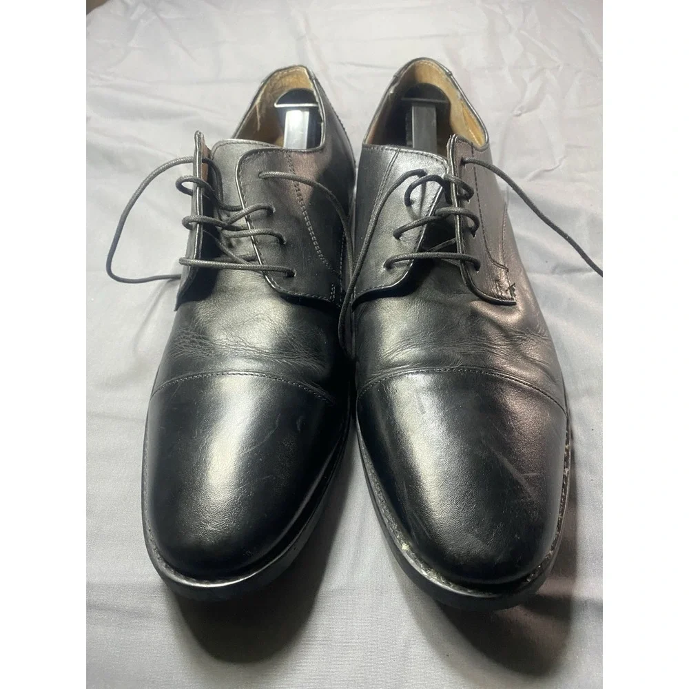 Florsheim Men's Black Leather Cap Toe Oxford Dress Shoes Size 13 D Lace Up